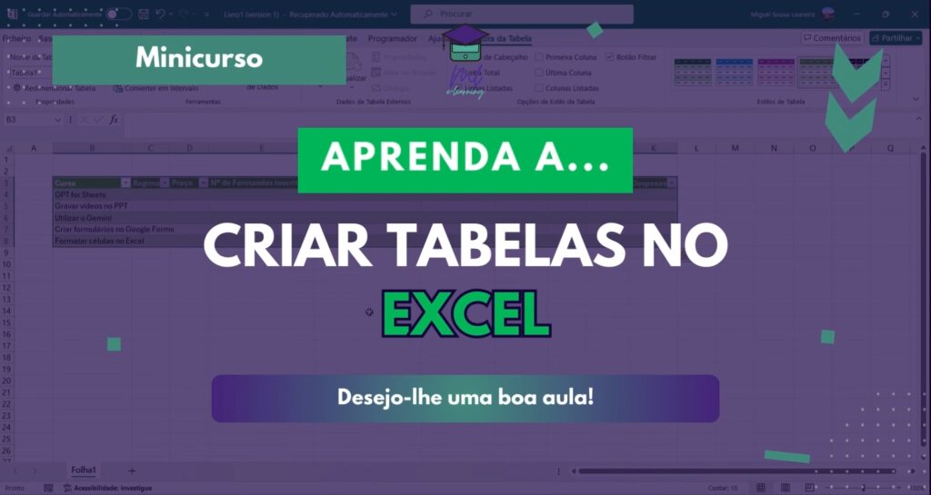 Aula grátis tabelas excel