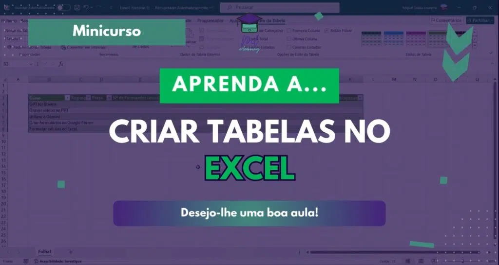 Aula grátis tabelas excel